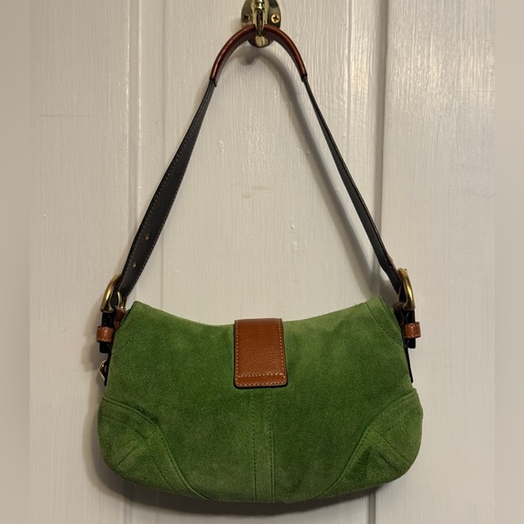Coach Green Suede Mini SoHo - Picture 3 of 9